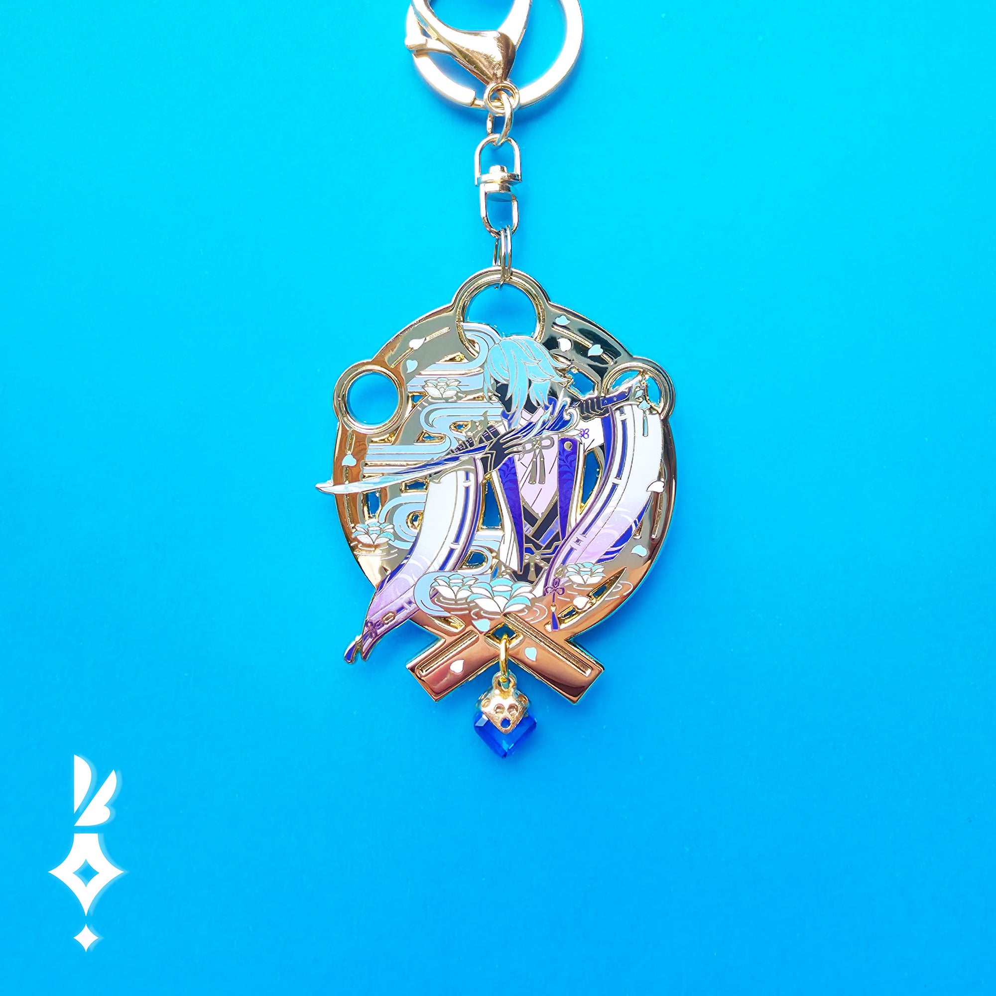 Genshin・Ayato Vision Pin Keychain