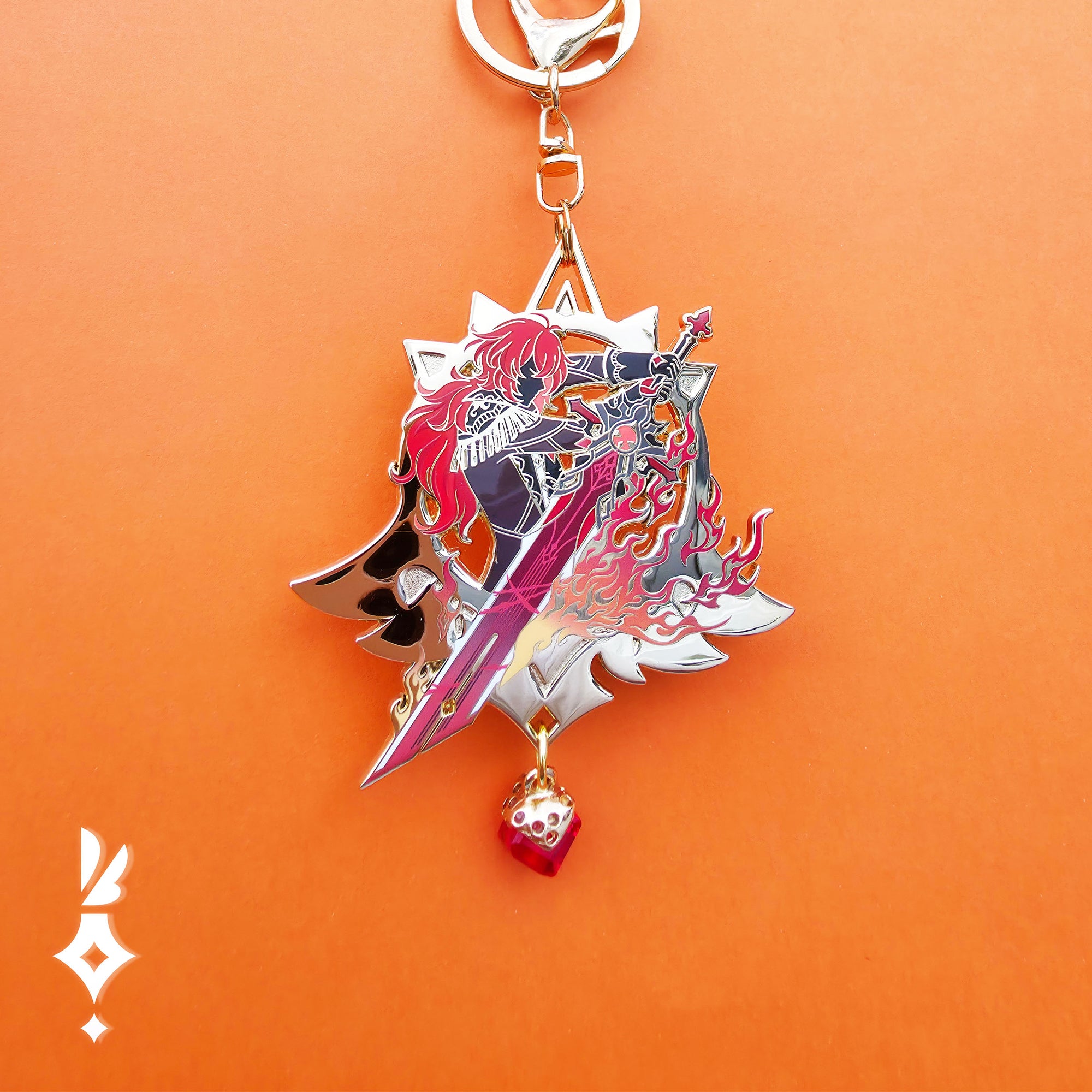 Genshin・Diluc Vision Pin Keychain