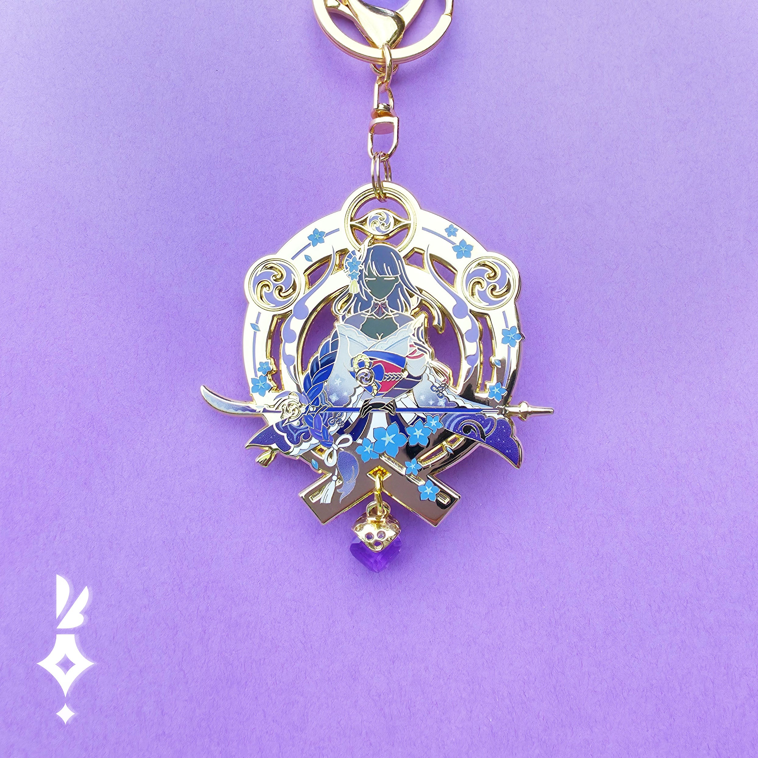 Genshin・Raiden Vision Pin Keychain – Vin Crows