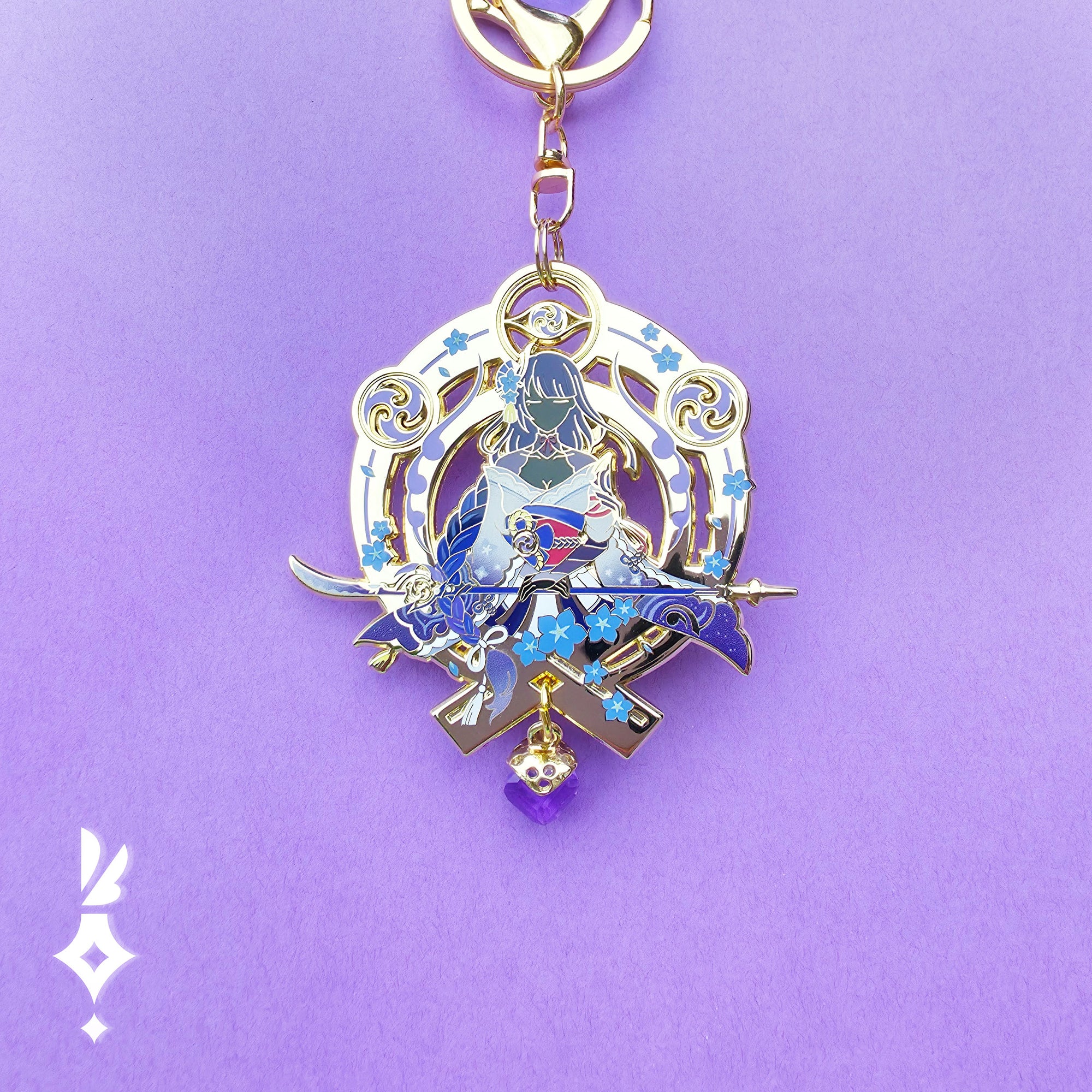 Genshin・Raiden Vision Pin Keychain